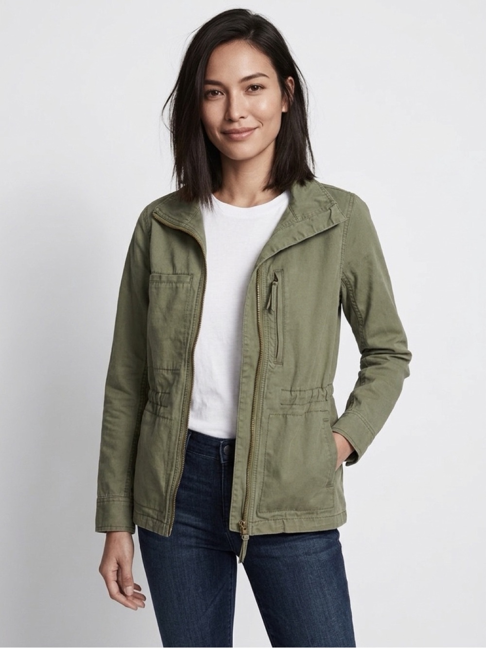 Madewell Army Green Utility Jacket - Picture 1 of 9